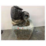Water fountain, This piece is made to look like stone, working condition unknown, see pictures for details.