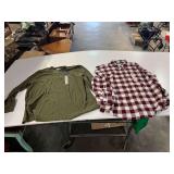 St. John’s Bay flannel shirt and knit shirt, size 4 XL, still new with the tags, see pictures for details.