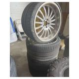 SET OF WHEELS & TIRES