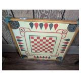VINTAGE WOODEN DOUBLE-SIDED GAME BOARD