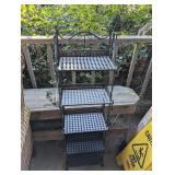 FIVE-TIER METAL FOLDING SHELF