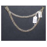 14k Yellow Gold Figaro Chain Necklace 24" 13.04 Grams