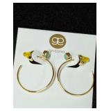 Gorjana Hoop Earrings with Cabochon Accents