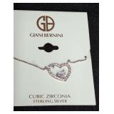 Giani Bernini Sterling Silver CZ Heart Necklace