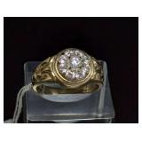 10k Gold cz Ring Size 12 - 5.45 Grams