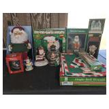VINTAGE CHRISTMAS DECOR IN UPPER TABLE AREA MARKED 3038