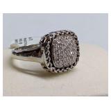 Classic Sterling Silver CZ Signature Ring