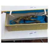 Brass Greyhound Dog Sculpture with Display Box