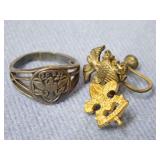 Antique Estate Jewerly - 2 pieces marked Sterling-See all photos