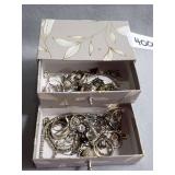 Estate Jewelry Assortment in Decorative Storage Box