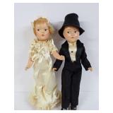 Vintage Bride & Groom Dolls