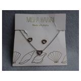 Misha Hawaii Heart Necklace and Earring Set