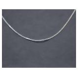14K White Gold Rope Chain Necklace, 20",  2.24g
