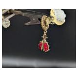14k Gold Ladybug Story Wheel Charm 1.82 Grams