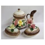 Nuova Capodimonte Ceramic Floral Set