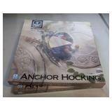 PAIR OF VINTAGE ANCHOR HOCKING AVALON 12-IN PLATTERS IN ORIGINAL BOXES