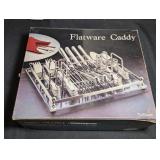 LEONARD SILVER MFG. TRILLIUM FLATWARE CADDY IN ORIGINAL BOX