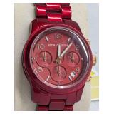 Michael Kors MK7436 Red Chronograph Wristwatch