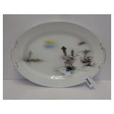 Kutani Hand Painted Asian Landscape Platter