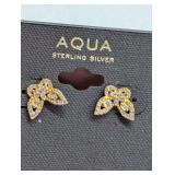 AQUA Sterling Silver Earrings
