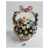 Capodimonte Porcelain Flower Basket