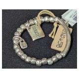 Uno de 50 Silver Toned Beaded Bracelet with Charms