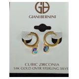 Giani Bernini Cubic Zirconia 18K Gold over Sterling Silver Yin Yang Earrings