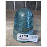 OLD BROOKFIELD #22 COLORED GLASS INSULATOR