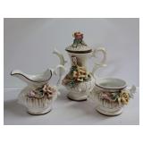 Capodimonte Italian Porcelain Floral Tea Set