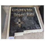 METAL FOLK ART STEAMPUNK SIGN, USMVMC DESERT RATS
