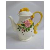 Large Vintage Floral Ceramic Teapot