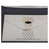 Sterling Silver 9+1" Adjustable Anklet with Double Heart Charm