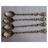 Set of Four Ornate Italian Spoons