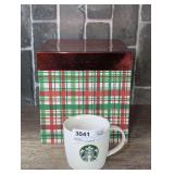 EIGHT 12 OZ STARBUCKS COFFEE MUGS IN GIFT BOX