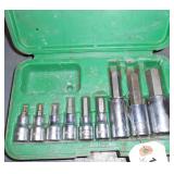 3/8" & 1/2" DRIVE METRIC ALLEN WRENCH SOCKETS (9) PCS