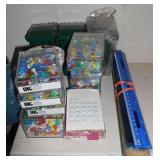 THUMB TACKS & RULERS - ROOM 19, SHELF 4A