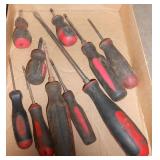 (10) ASSORTED SCREWDRIVERS