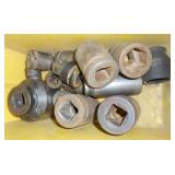 MISC 3/4" & 1" DRIVE IMPACT SOCKETS, ETC (15) PCS