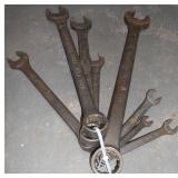 8 PC BLACKHAWK COMBO WRENCH SET 3/8", 1/2", 9/16", 11/16", 13/16", 1", 1 1/16" & 1 1/4"