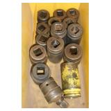 MISC 3/4" DRIVE IMPACT SOCKETS & ETC (15) PCS