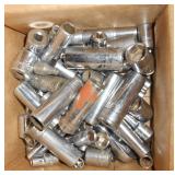 1/4" DRIVE RATCHET, PULL HANDLE, SOCKETS & EXTENSIONS. APPROX (70) PCS