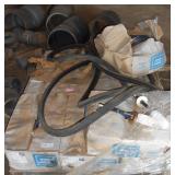 PALLET OF PVC FITTINGS & ALL PVC FITTINGS ON FLOOR NEXT TO PALLET