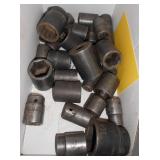 MISC 1/2" DRIVE IMPACT SOCKETS (27) PCS