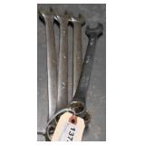 4 PC COMBO WRENCH SET 1 1/8", 1 1/16", 1", 15/16"