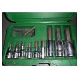 3/8" & 1/2" DRIVE SAE ALLEN WRENCH SOCKETS (9) PCS