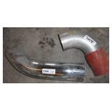4" DIAMETER CHROME MUFFLER EXTENSION, 4"  DIAMETER ALUMINIZED ELBOW