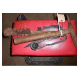 (2) FLINT TORCH STRIKERS, (1) CHIPPING HAMMER & (1) WIRE BRUSH