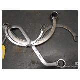 (3) HALF MOON & (2) S-SHAPED BOXED END WRENCHES