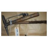 (2) FLINT TORCH STRIKERS, (1) CHIPPING HAMMER & (1) WIRE BRUSH