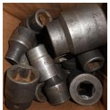 MISC 1/2" & 3/8" DRIVE SOCKETS, ETC (22) PCS
